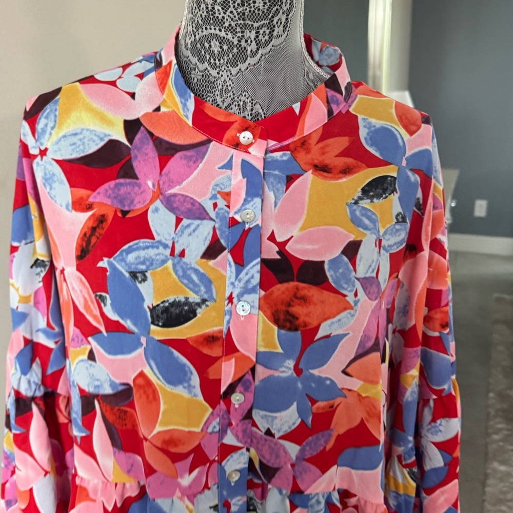 Vibrant Multicolor Button Down Shirt - image 6